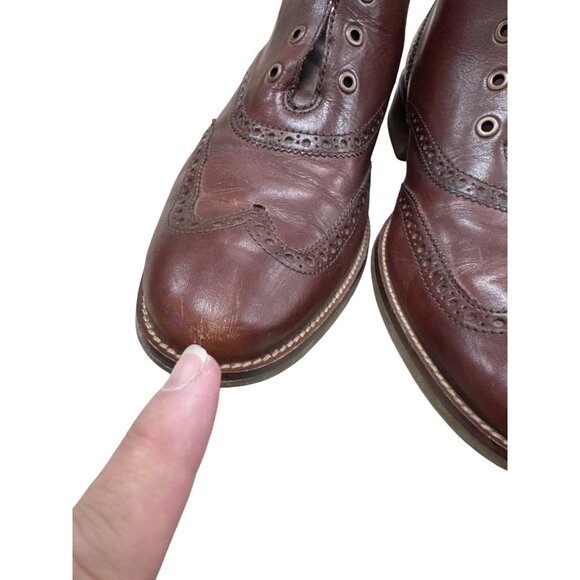 Cole Haan Mens Brown Leather Ankle Wingtip Boots 8M SKU 7796 - Picture 6 of 14